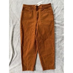 NWT Madewell Emmett Tapered Pants sz 30 Brown / Rust